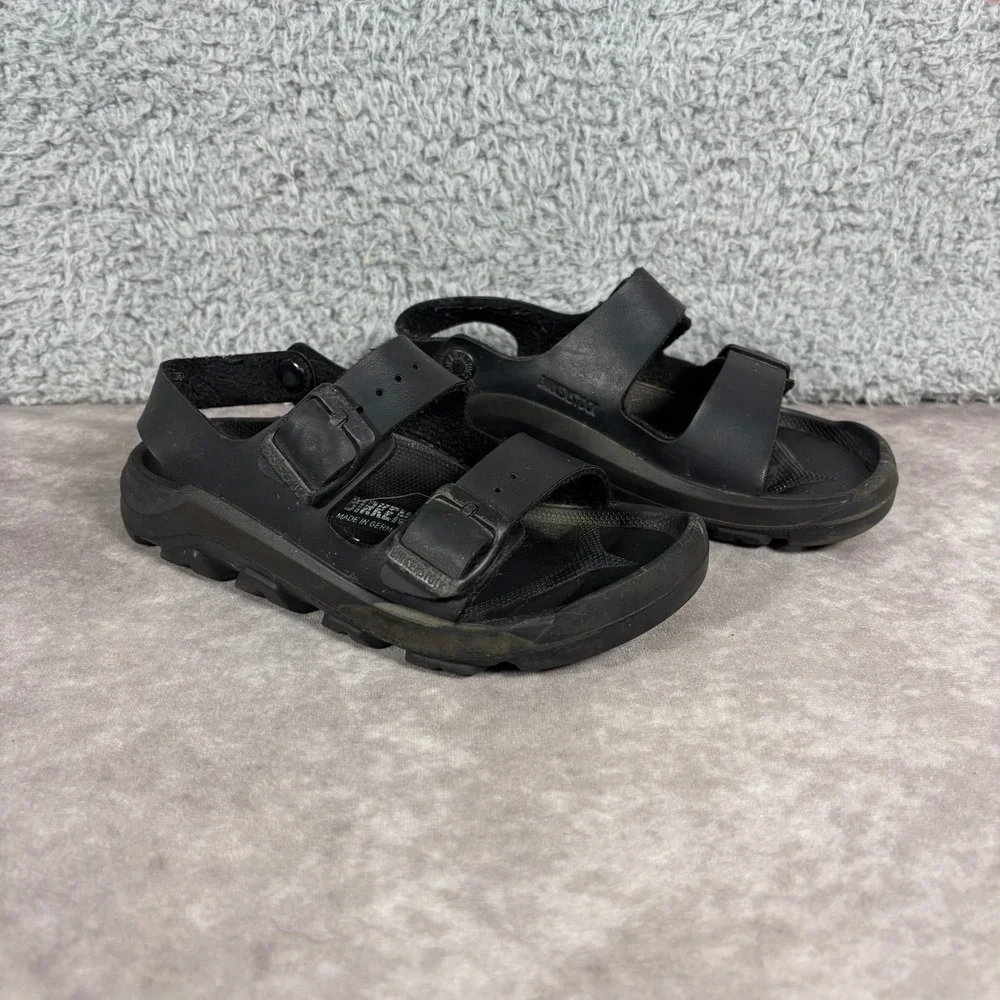 Birkenstock Mogami Kids Black Birko-Flor Outdoor Sandals EU 30 US 12-12.5 Narrow